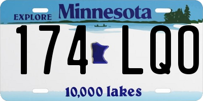 MN license plate 174LQO