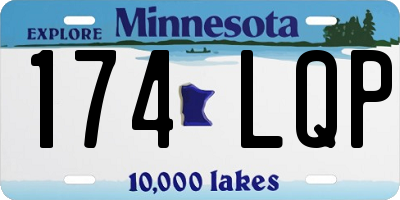 MN license plate 174LQP