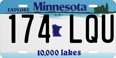 MN license plate 174LQU