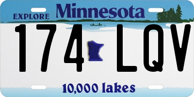 MN license plate 174LQV