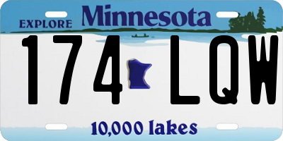 MN license plate 174LQW