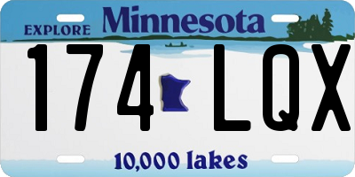 MN license plate 174LQX