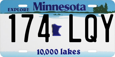 MN license plate 174LQY