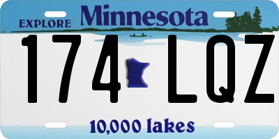 MN license plate 174LQZ