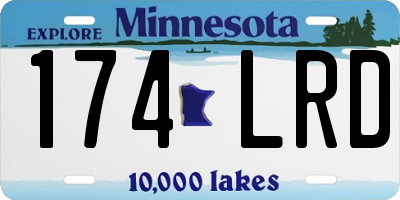 MN license plate 174LRD