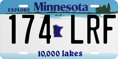 MN license plate 174LRF