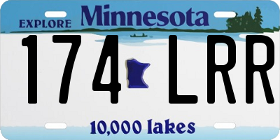 MN license plate 174LRR