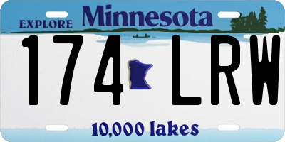 MN license plate 174LRW
