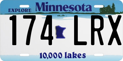 MN license plate 174LRX