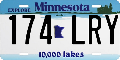 MN license plate 174LRY