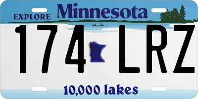 MN license plate 174LRZ