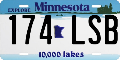 MN license plate 174LSB