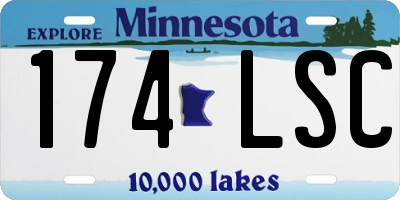 MN license plate 174LSC