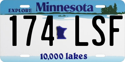 MN license plate 174LSF