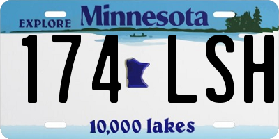 MN license plate 174LSH