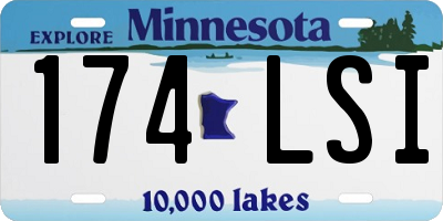 MN license plate 174LSI