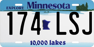 MN license plate 174LSJ