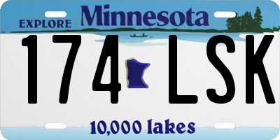 MN license plate 174LSK