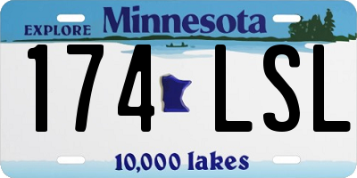 MN license plate 174LSL