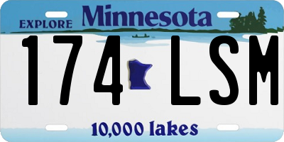 MN license plate 174LSM