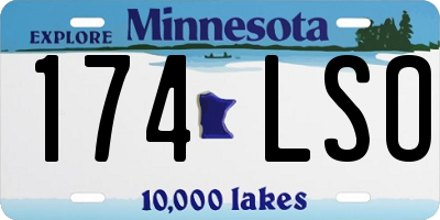 MN license plate 174LSO