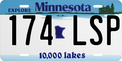 MN license plate 174LSP
