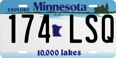 MN license plate 174LSQ