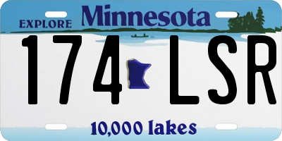MN license plate 174LSR
