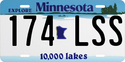MN license plate 174LSS
