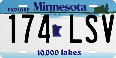 MN license plate 174LSV