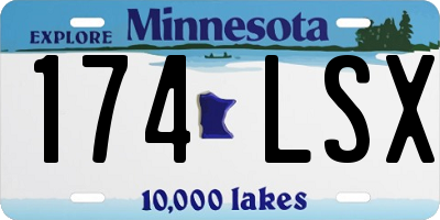 MN license plate 174LSX