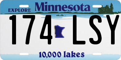 MN license plate 174LSY