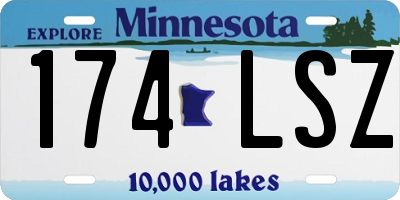 MN license plate 174LSZ