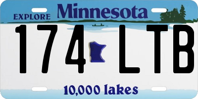 MN license plate 174LTB