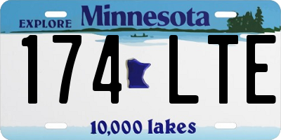 MN license plate 174LTE