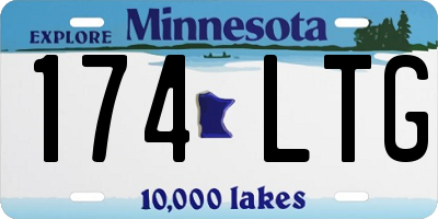 MN license plate 174LTG