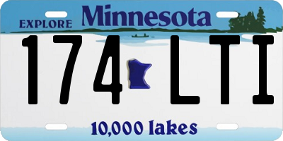 MN license plate 174LTI