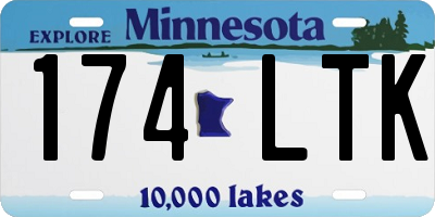 MN license plate 174LTK
