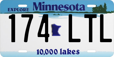 MN license plate 174LTL