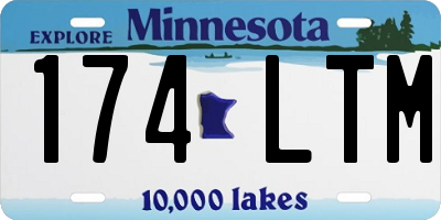MN license plate 174LTM