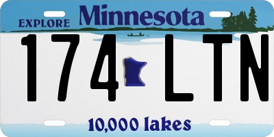 MN license plate 174LTN