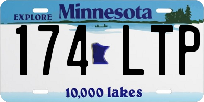 MN license plate 174LTP