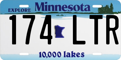 MN license plate 174LTR