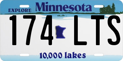 MN license plate 174LTS