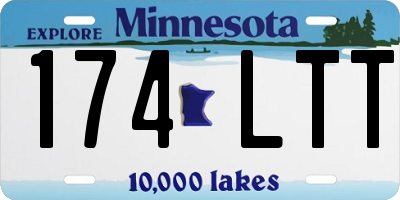 MN license plate 174LTT