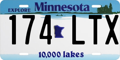 MN license plate 174LTX