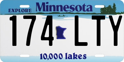MN license plate 174LTY