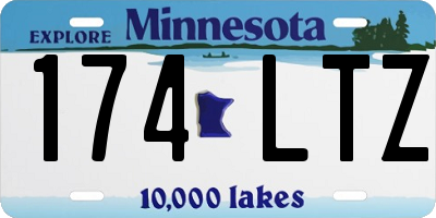 MN license plate 174LTZ