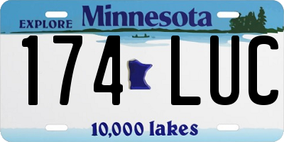 MN license plate 174LUC