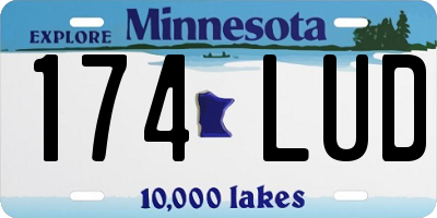 MN license plate 174LUD